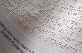 A braille document